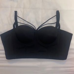 Black Bustier Crop Top